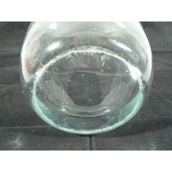 Vase Etched Cylinder Clear Crystal Floral Design Vintage 10.75" - Picture 9 of 13